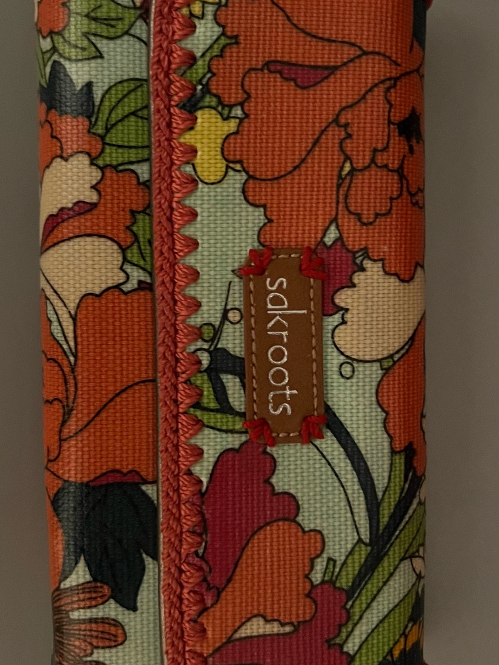 Sakroots Orange Multi Floral Canvas Wallet